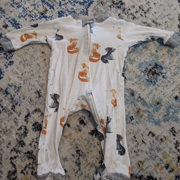 Lot of Burt's Bees 3-6 month 100% Cotton Baby Boy Pajama Sleepers - Picture 10 of 11